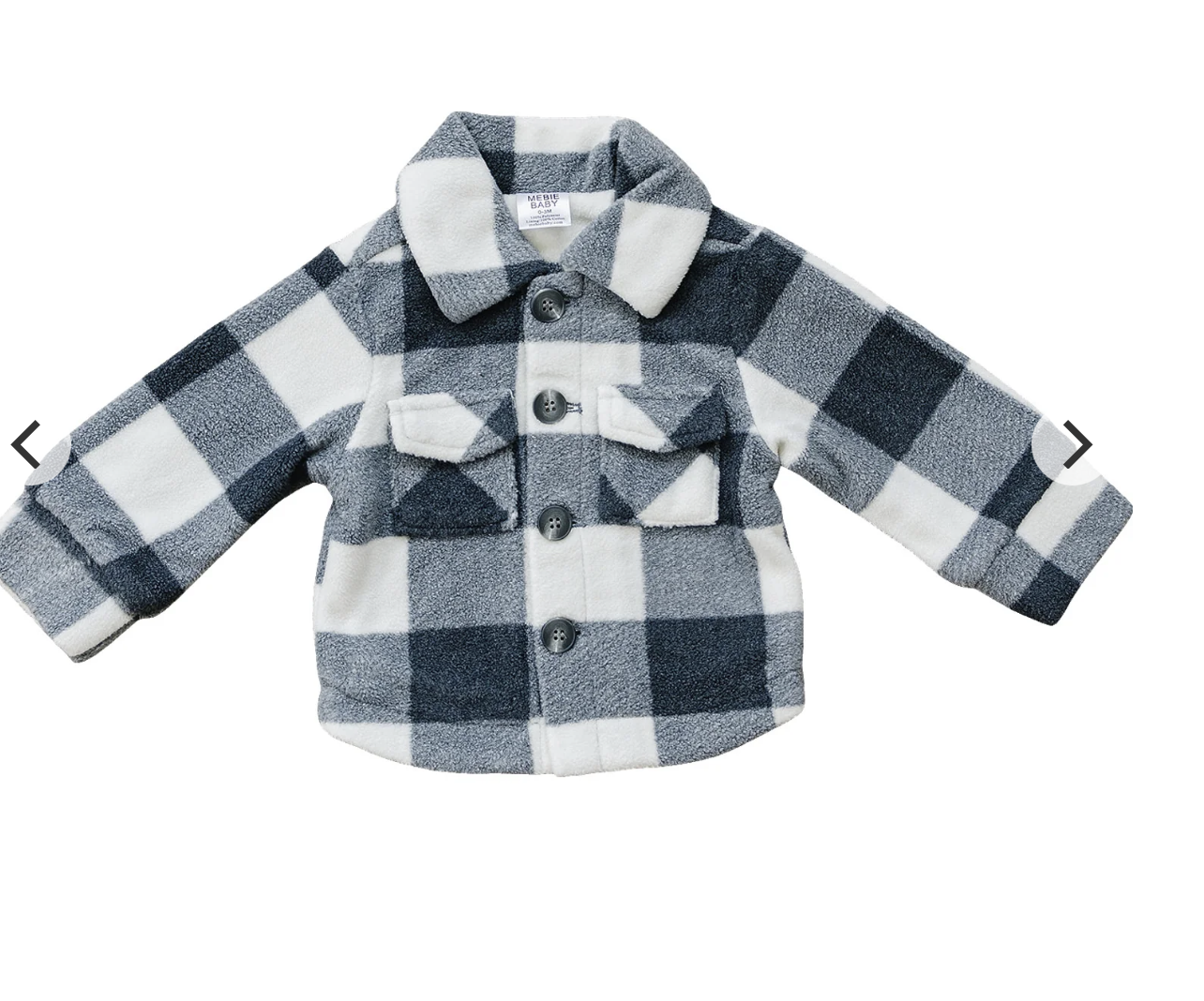 Mebie Baby - Checkered Sherpa Shacket