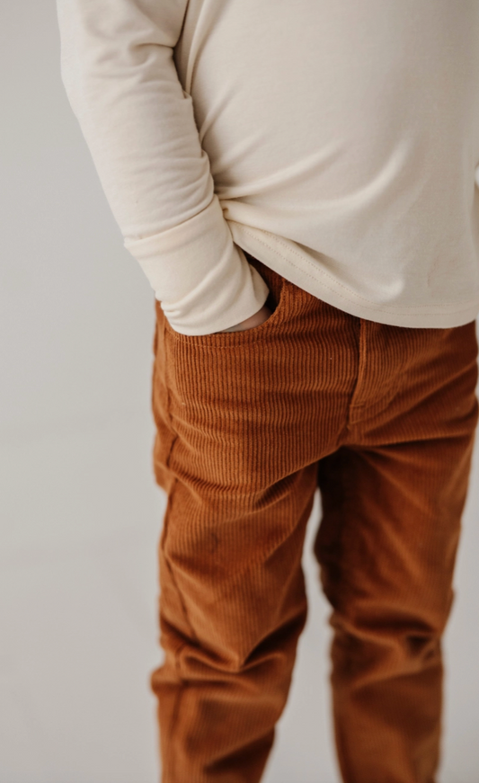 Corduroy Pants - Rust