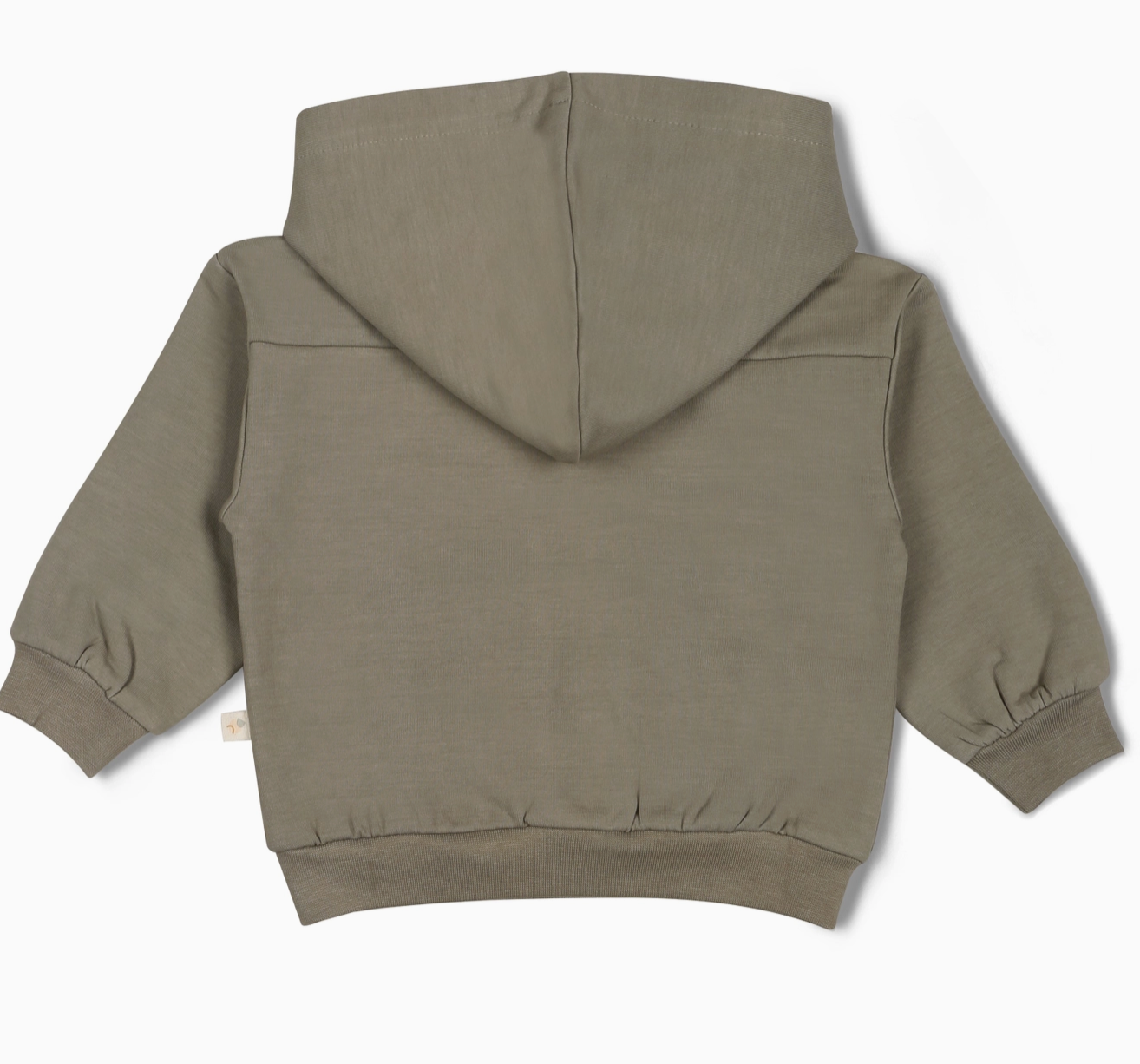 Organic Fleece Henley Hoodie - Olive