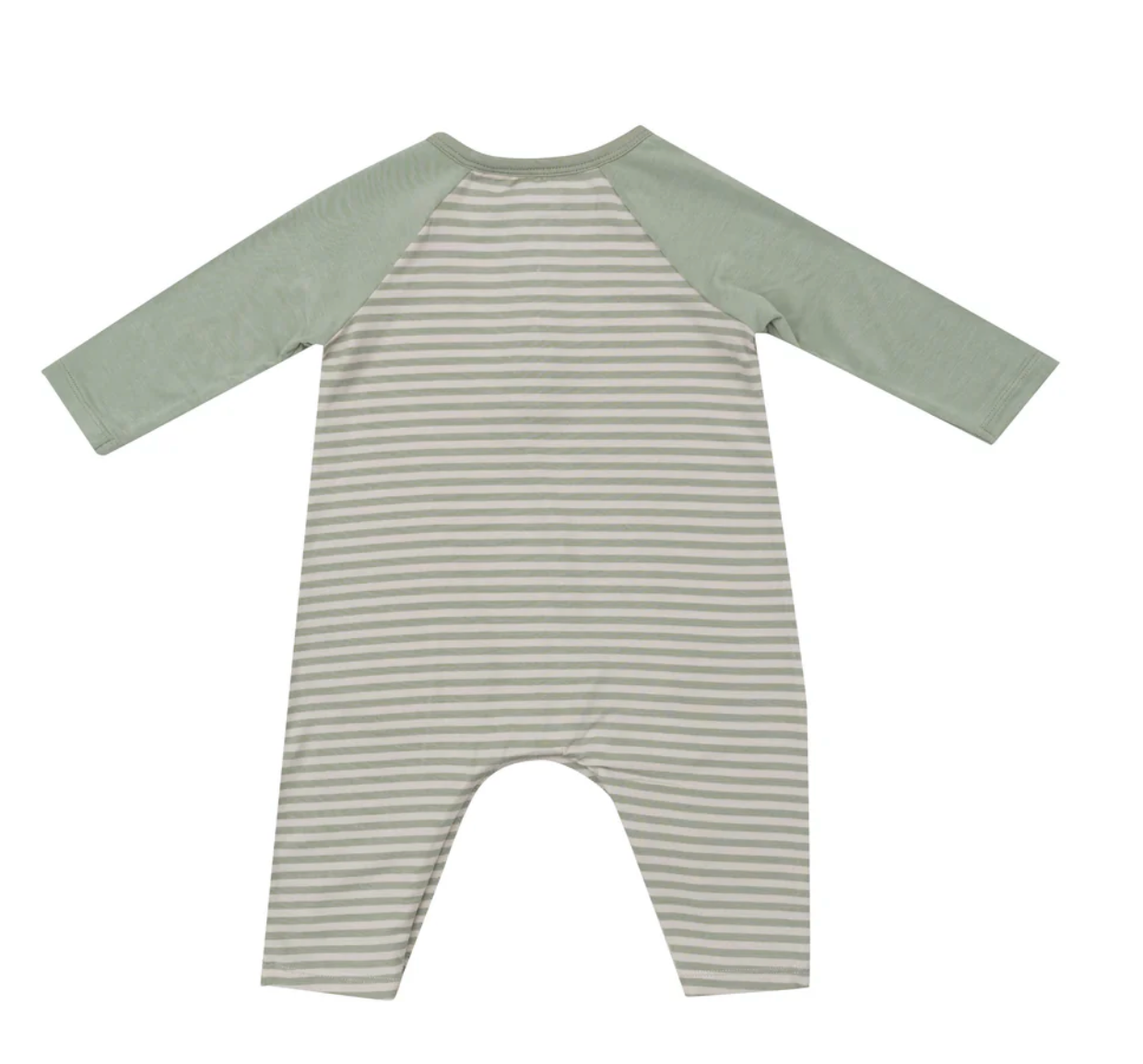 Desert Sage Stripe Bamboo Henley Romper