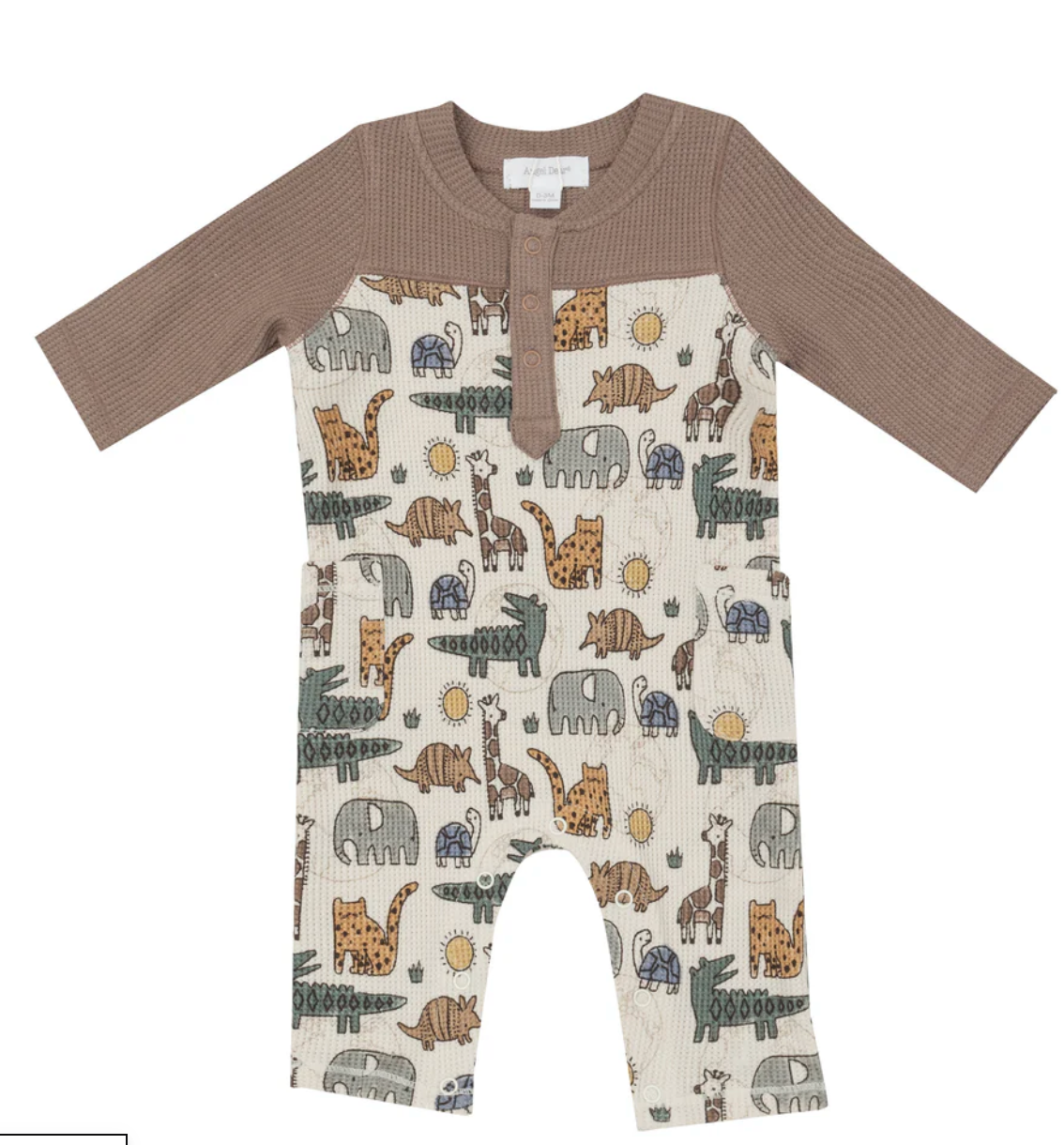 Safari Animal Thermal Romper