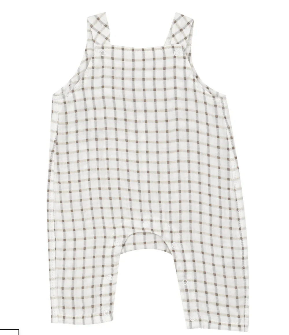 Cozy Plaid Overalls