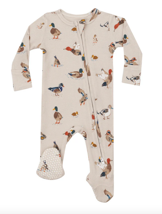 Mallard Ducks Thermal Waffle Footie