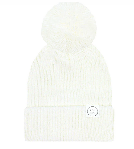 PomPom Beanie - Ivory