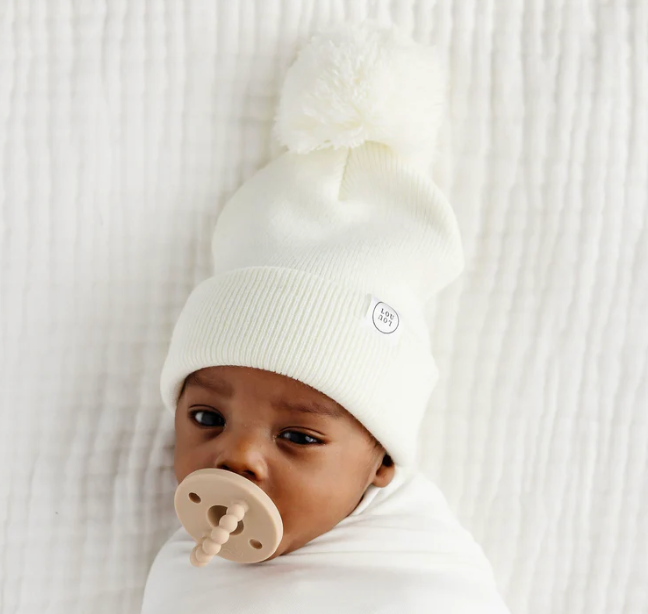 PomPom Beanie - Ivory