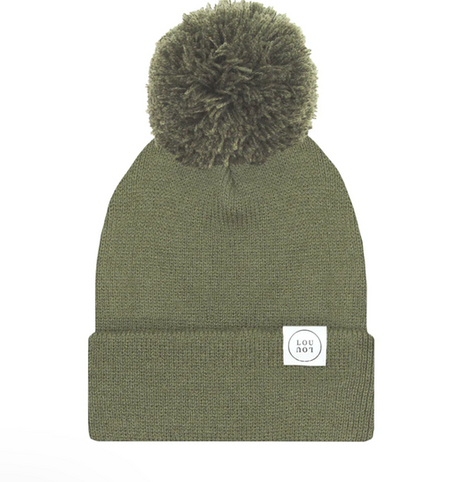 PomPom Beanie - Moss Green