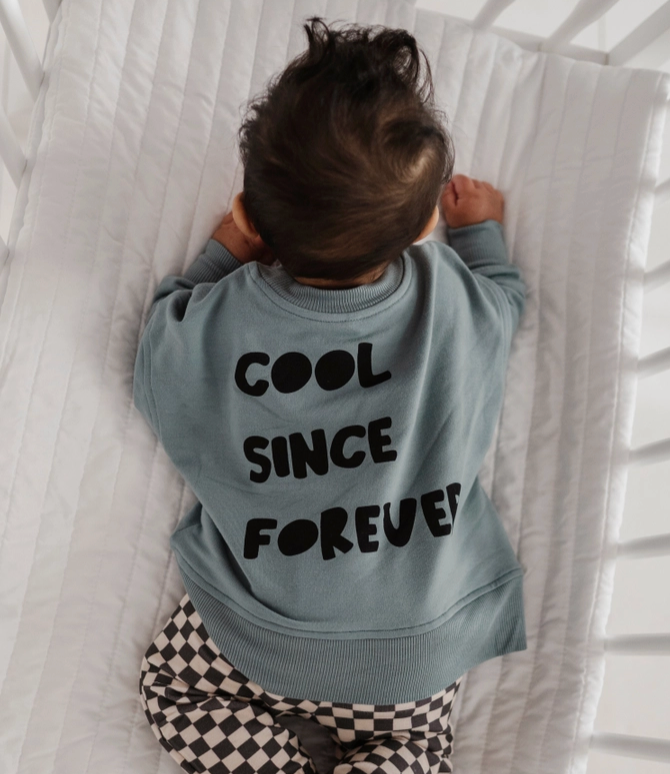 Cool Kid Boxy Sweatshirt - (back- Cool Since Forever)