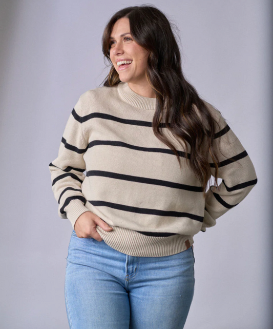 Women's Knit Pinstripe Sweater