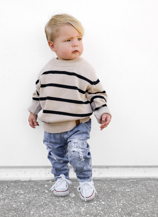 Knit Pinstripe Sweater - Baby and Kids