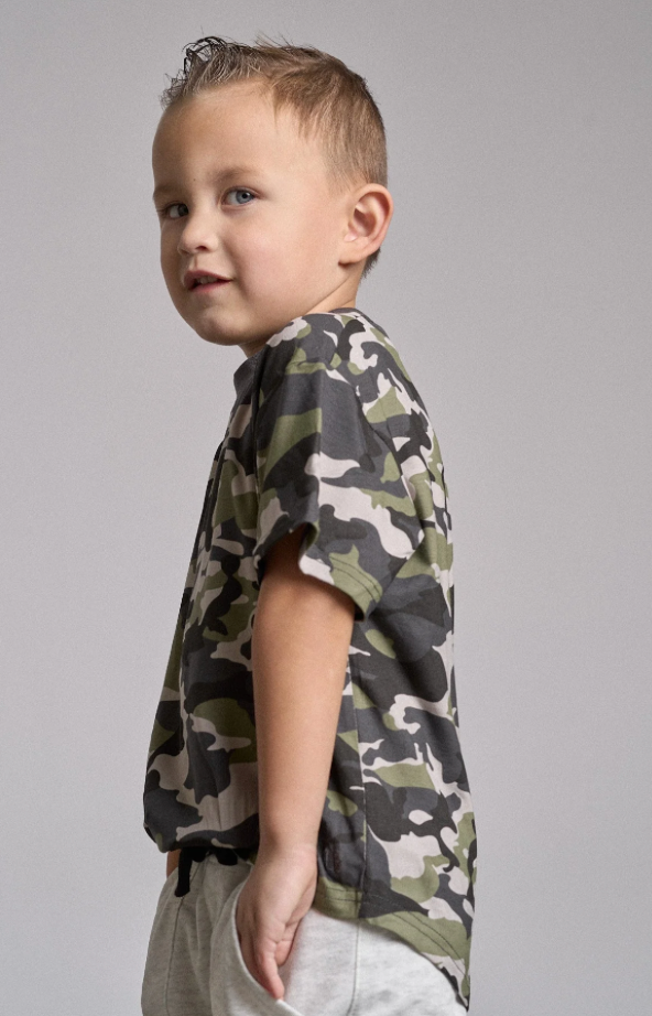 Oversized Bamboo Army Camo Tee - Baby and Kids