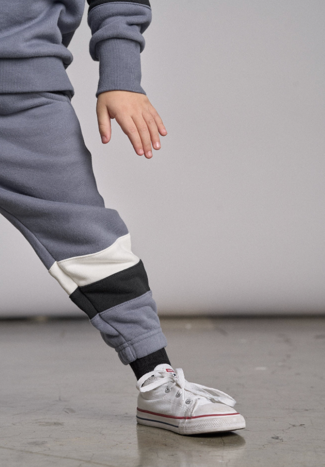 Elevated Stripe Joggers - Blue