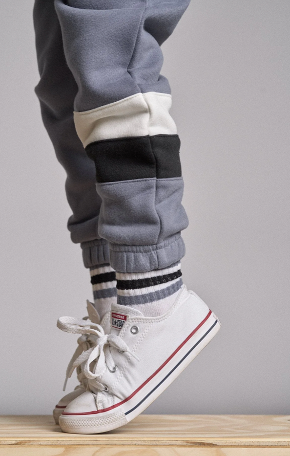 Elevated Stripe Joggers - Blue