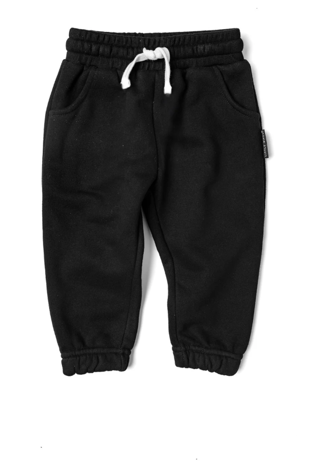 Elevated Black Joggers - Baby and Kids