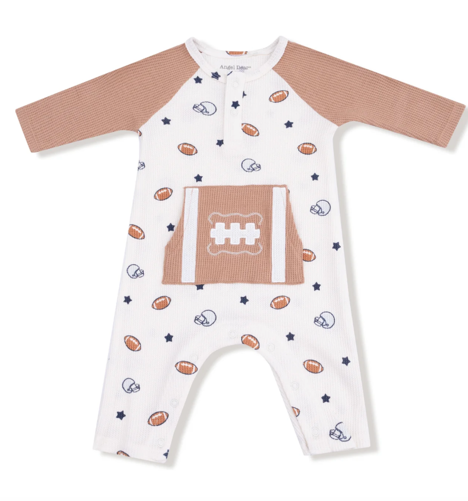 Football Henley Waffle Romper