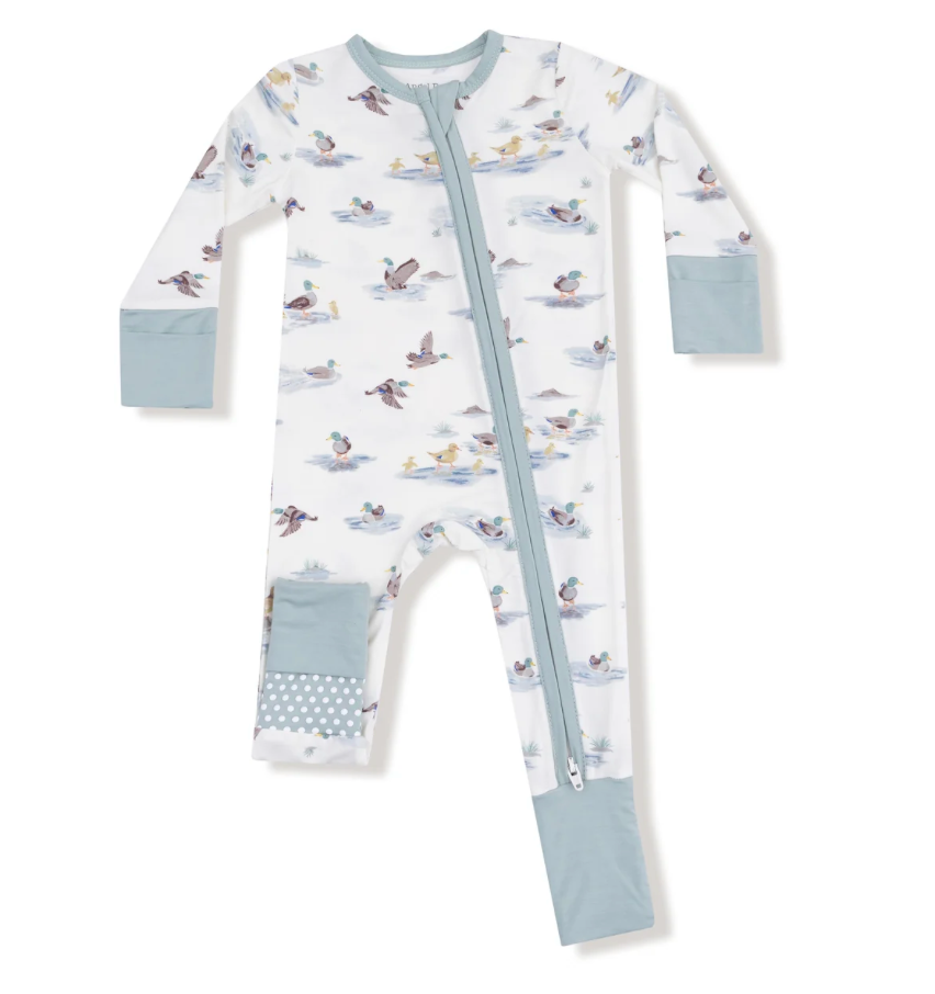 Migrating Mallard Duck Convertible Zip Bamboo Romper