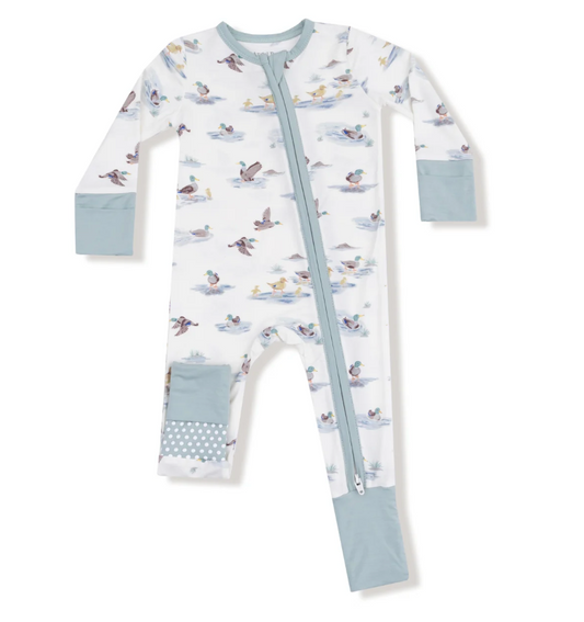 Migrating Mallard Duck Convertible Zip Bamboo Romper