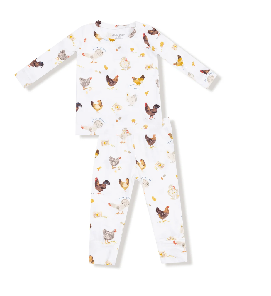 Chickens Long Sleeve Bamboo Loungewear
