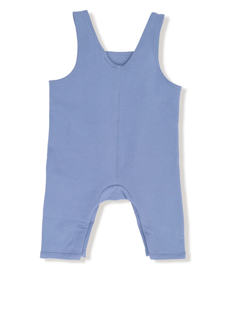 French Terry Overalls - Country Blue
