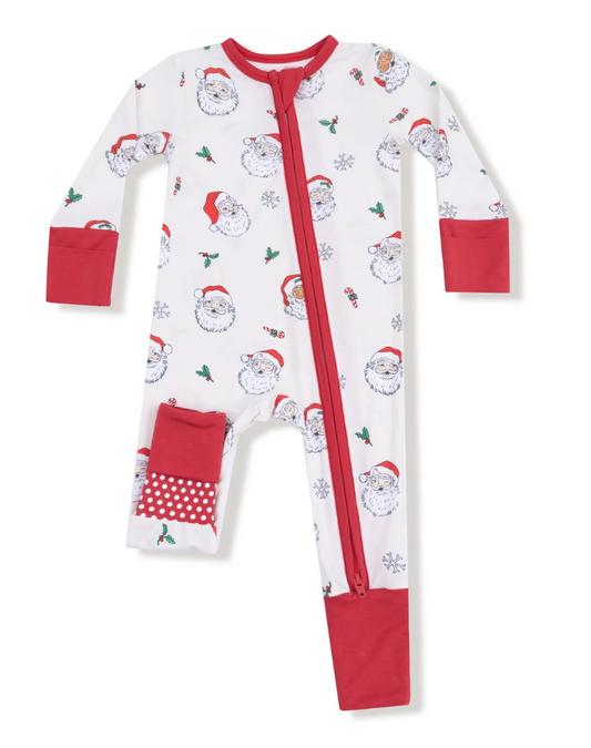 Vintage Santa Convertible Zip Bamboo Romper