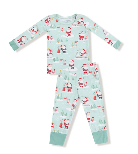 Golfing Santa Long Sleeve Bamboo Loungewear