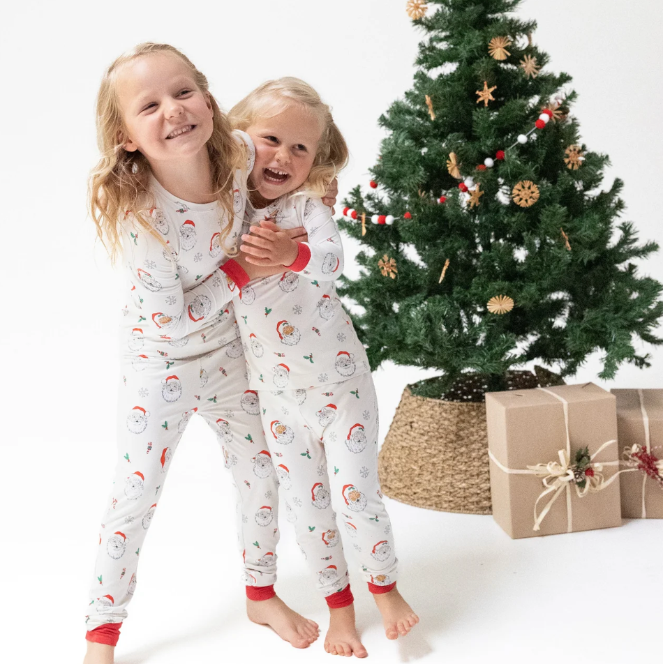 Vintage Santa Long Sleeve Bamboo Loungewear