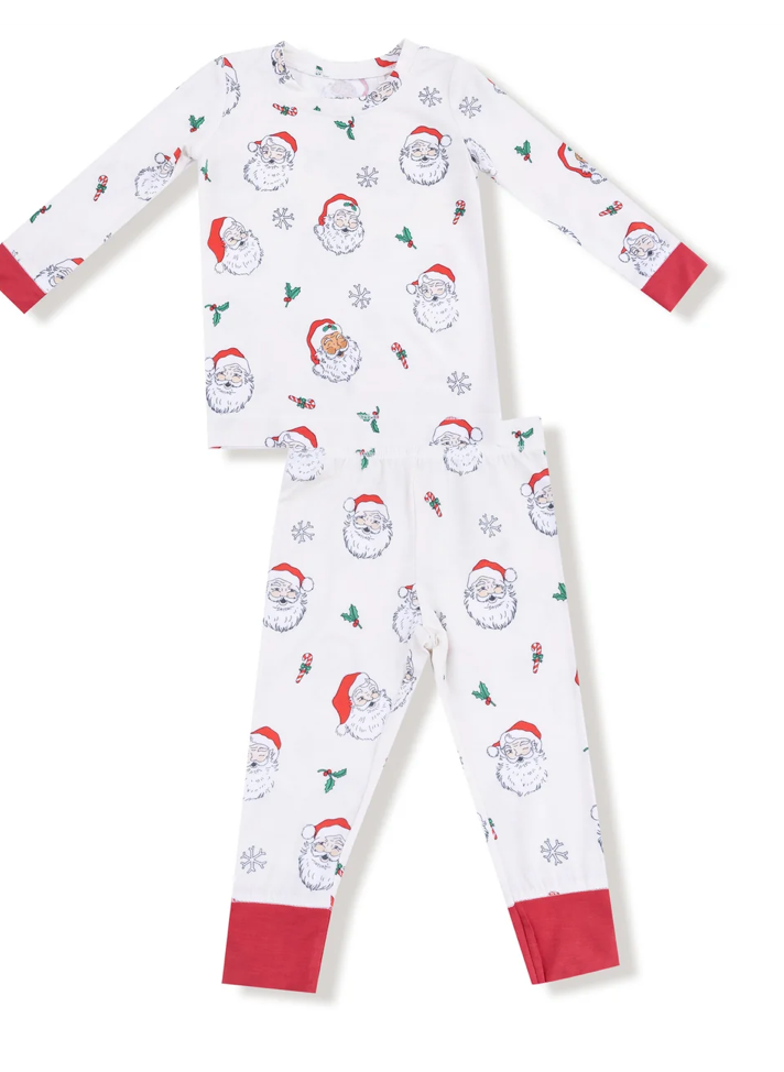 Vintage Santa Long Sleeve Bamboo Loungewear