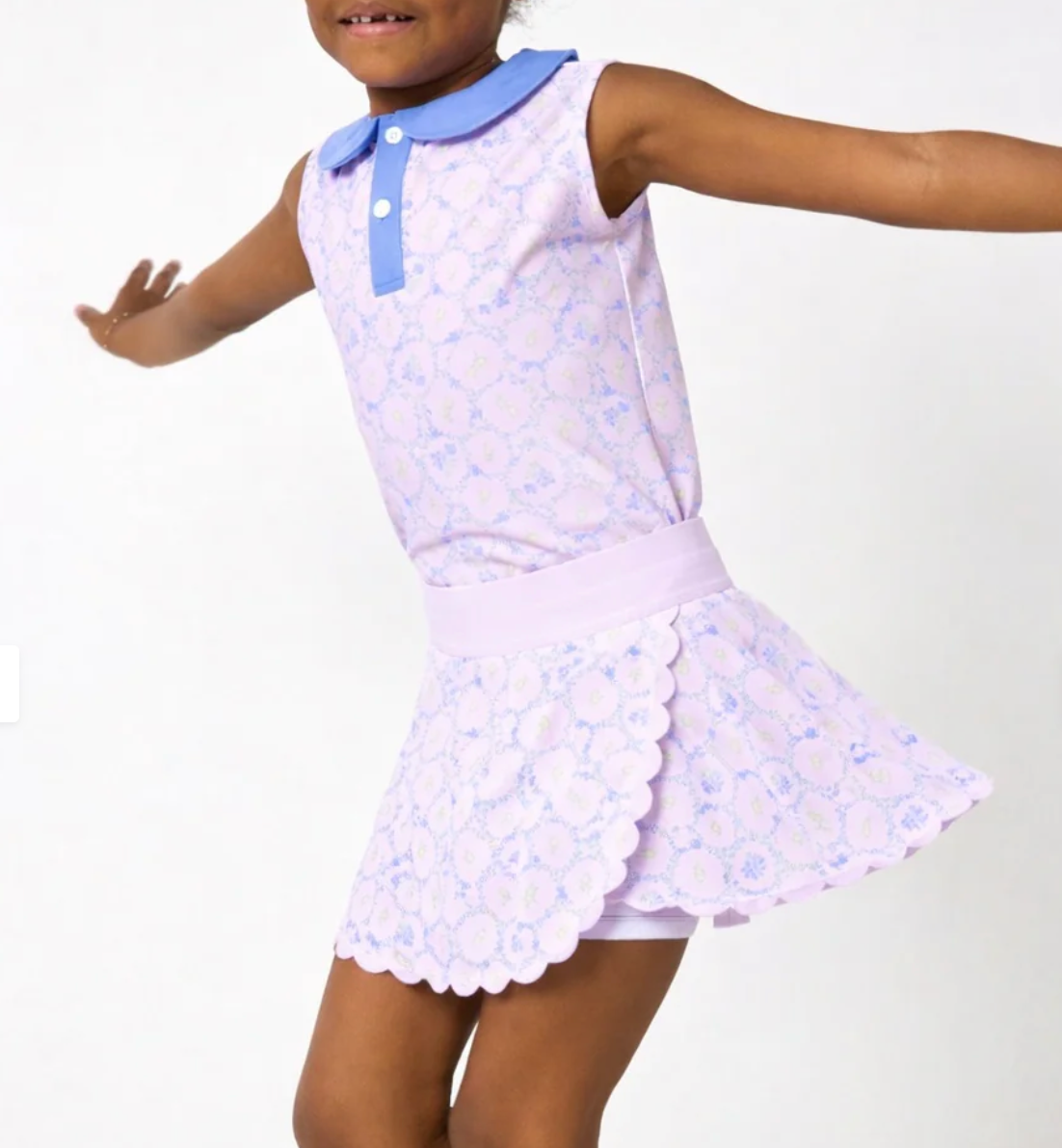 lavender love scalloped skort - girls