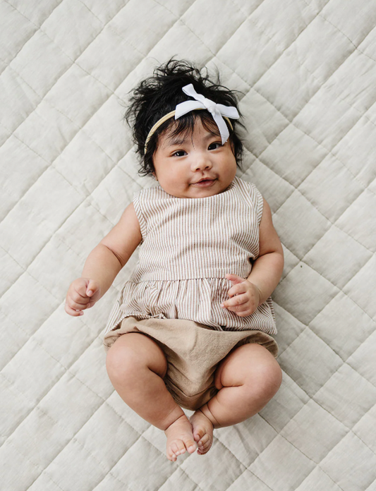 Tan Stripe Girls SET