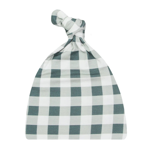 Skyler Gingham Top Knot Hat