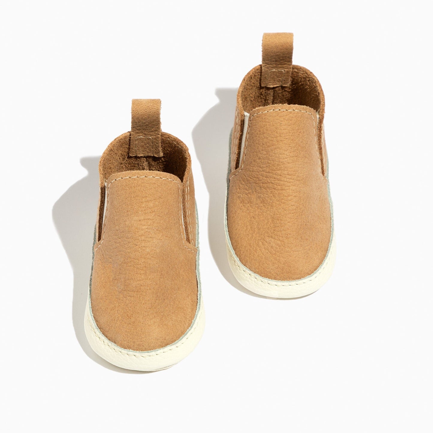 Weathered Brown Slip On Baby Shoe