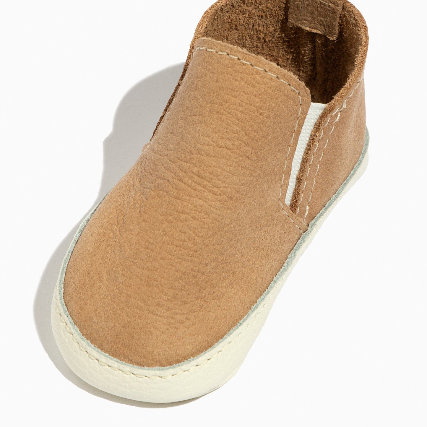 Weathered Brown Slip On Baby Shoe