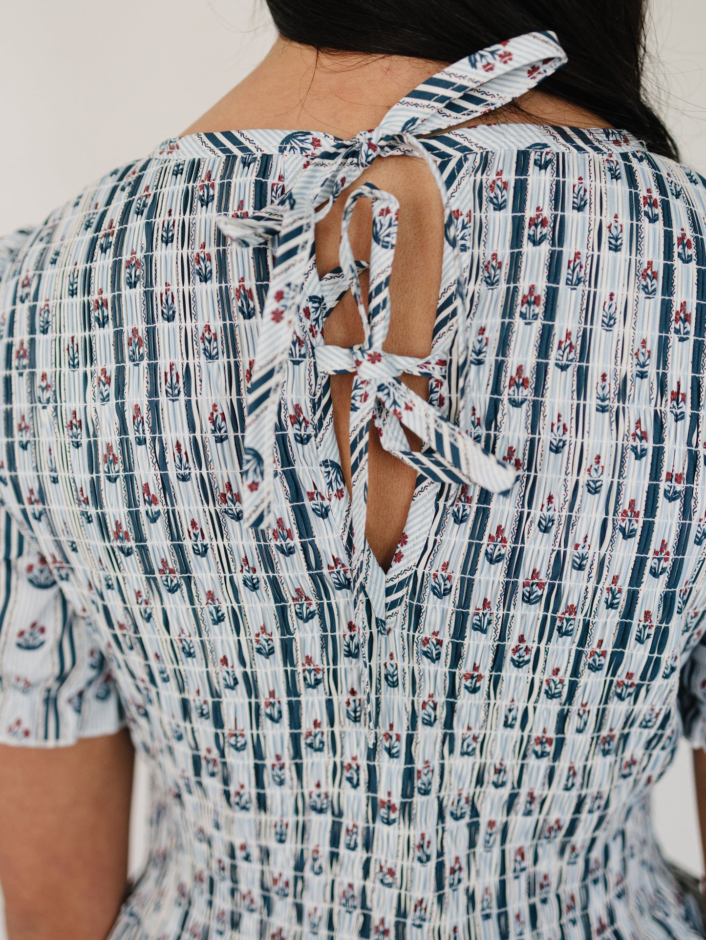 Adult Block Print Floral Dress