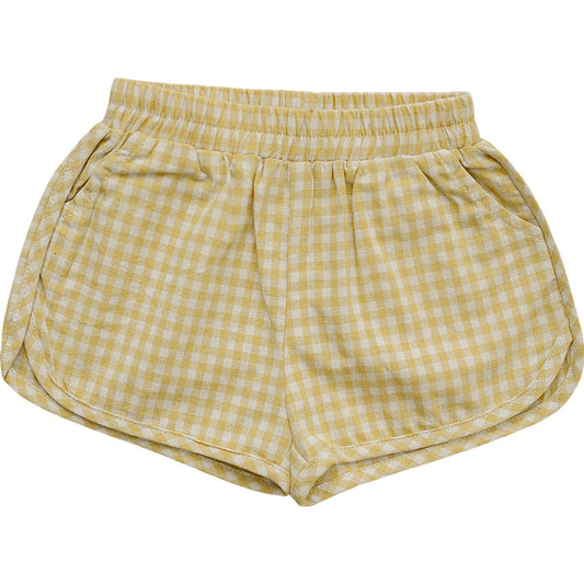 Yellow Gingham Shorts