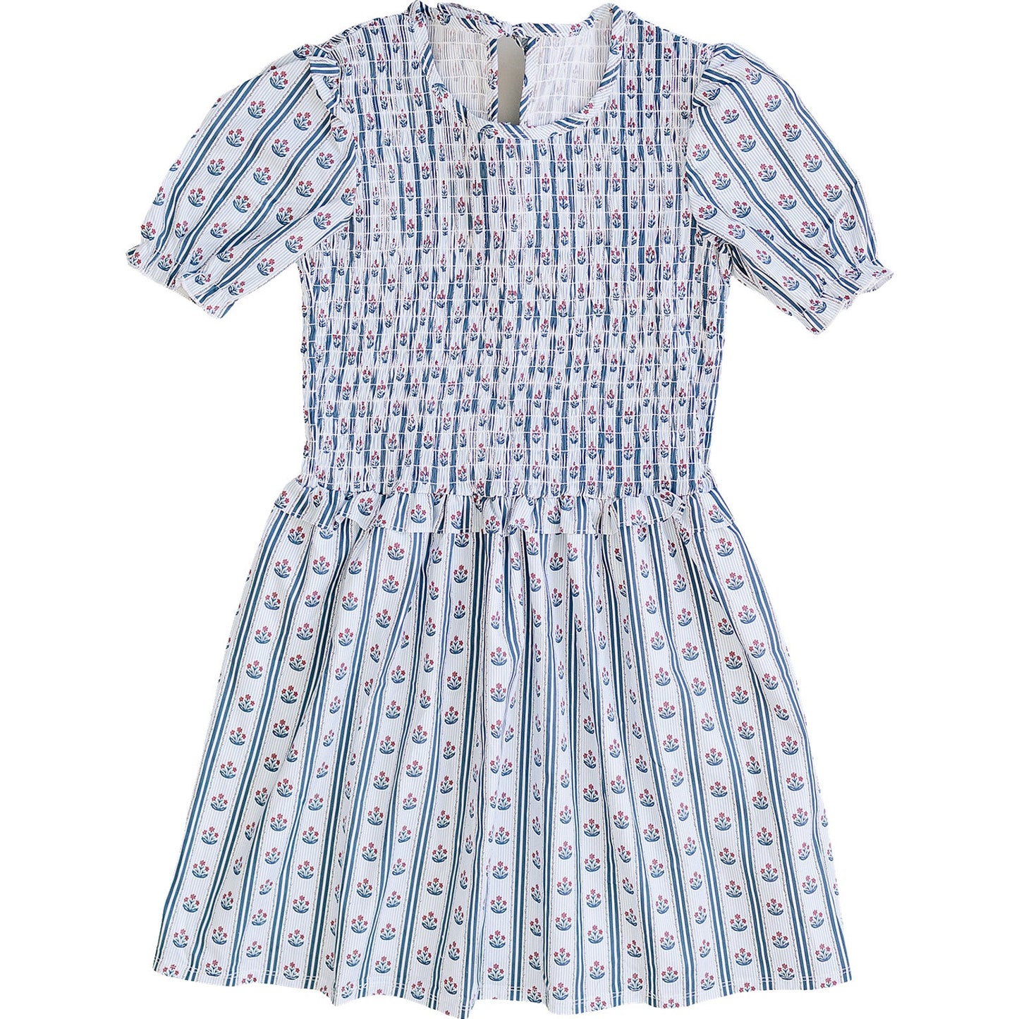 Adult Block Print Floral Dress