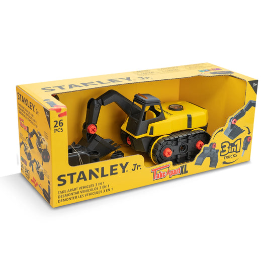 3-in-1 Truck + Take Apart-Toolbox Stanley Jr. -  XL Set