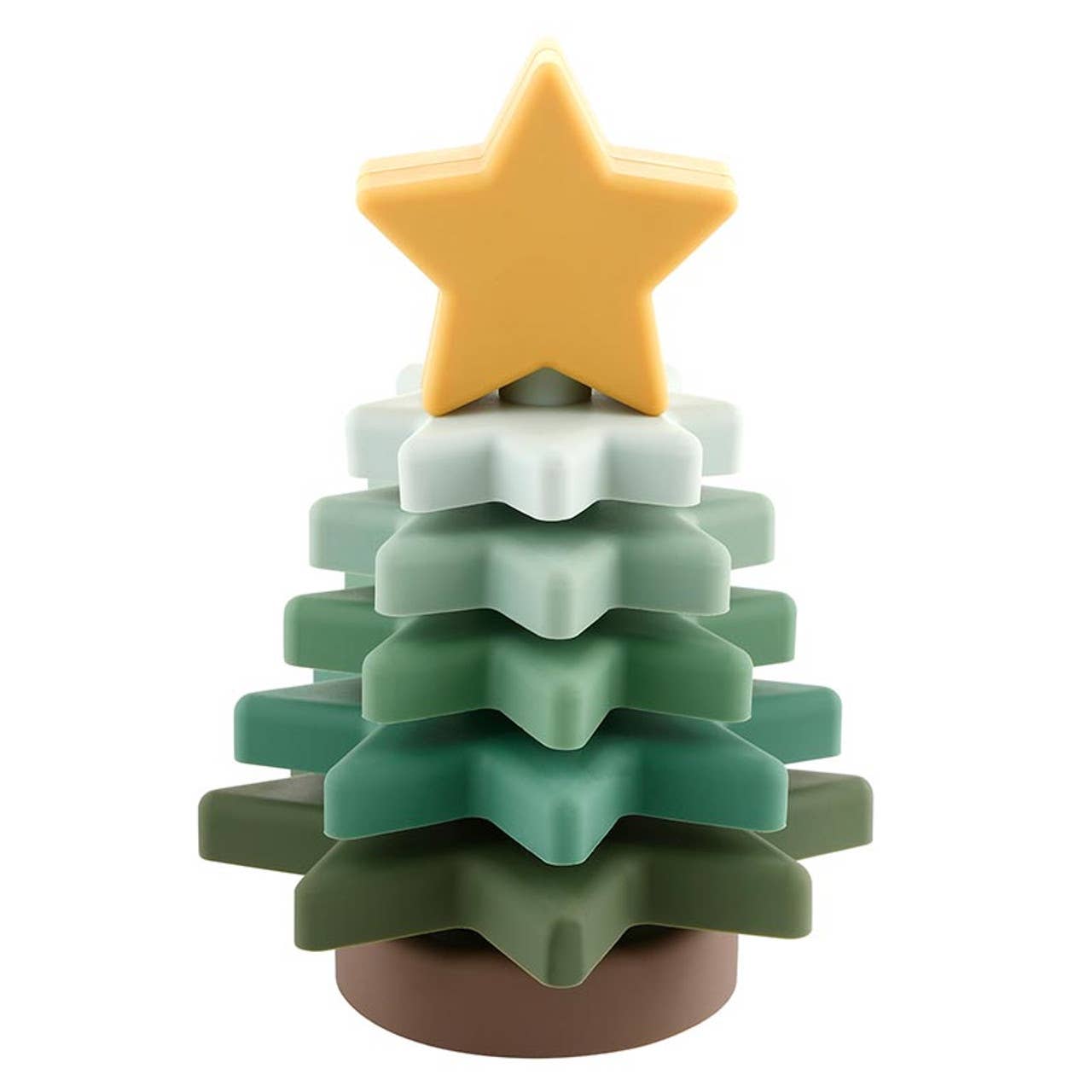 Stacking Christmas Tree Toy: Silicone / 4" W x 5.5" H