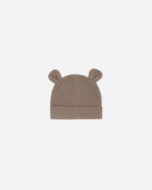 Baby Bear Beanie || Heathered Mocha