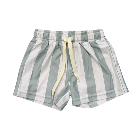 Swim Shorts Aqua Grey Stripe