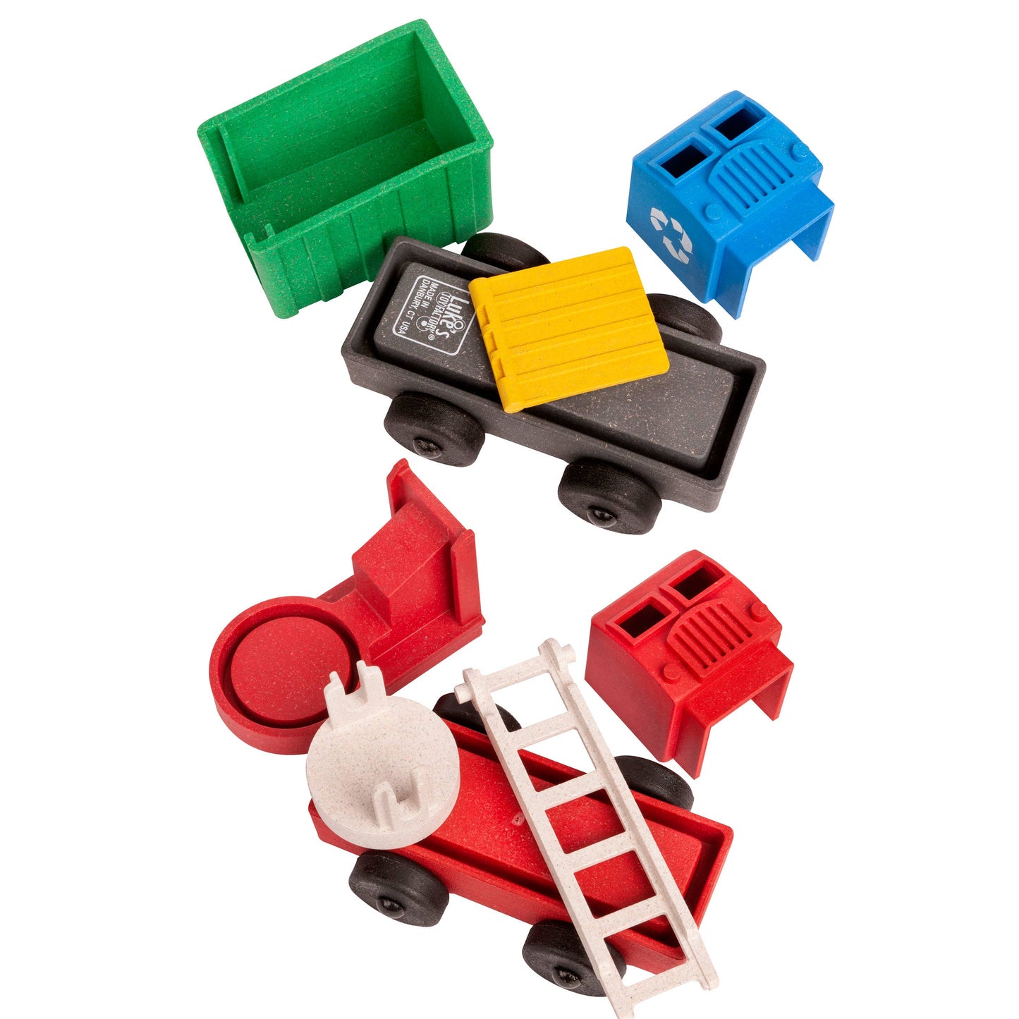 Fire and Recycling Truck 2 Pack