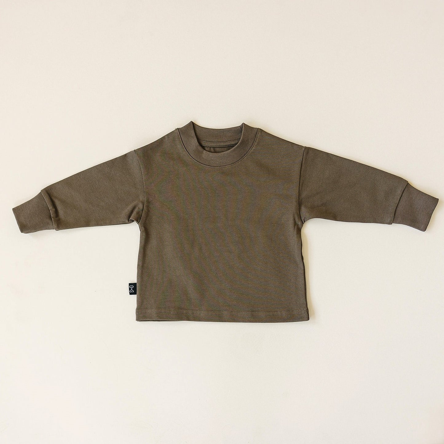 Bentley Long Sleeve Solid Tee- Brown