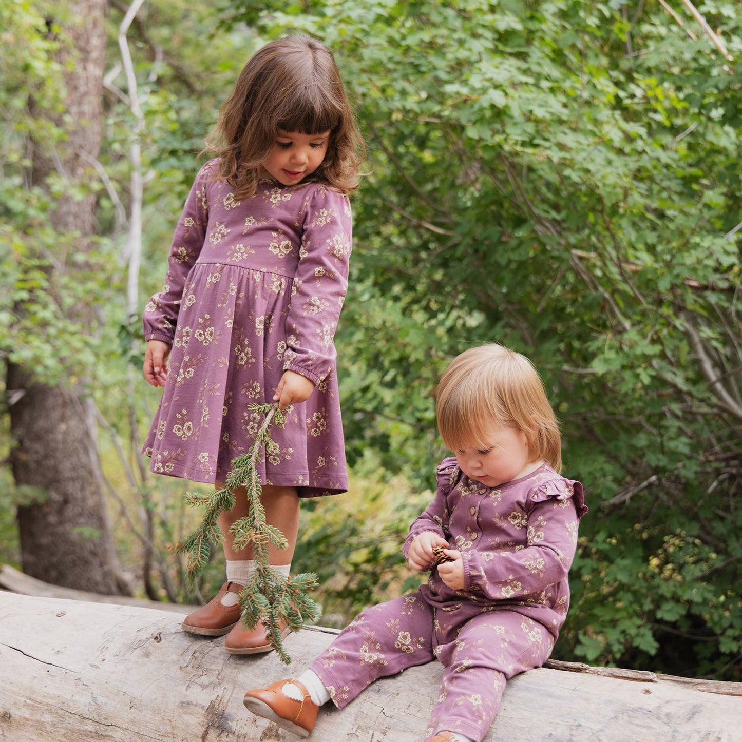 Flutter Sleeve Romper- Orchid Blooms