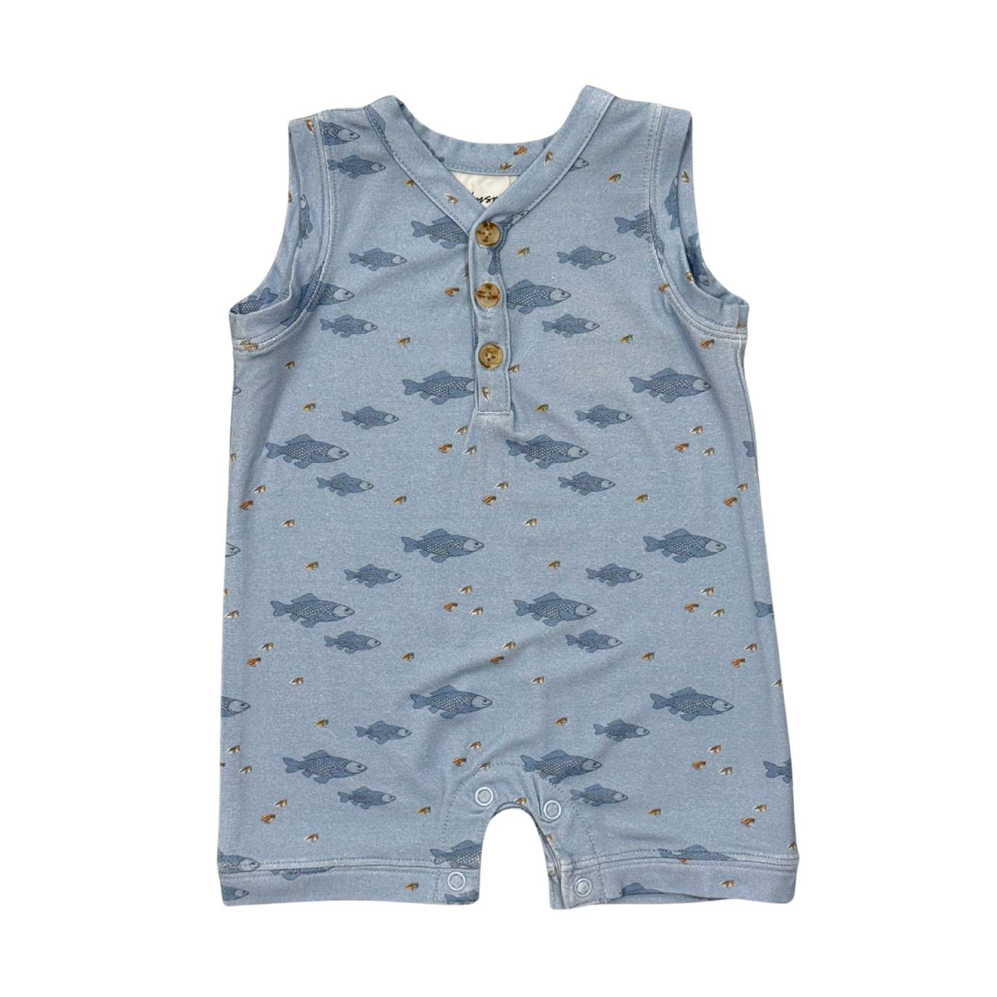 Sleeveless Romper: Fish