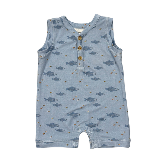 Sleeveless Romper: Fish