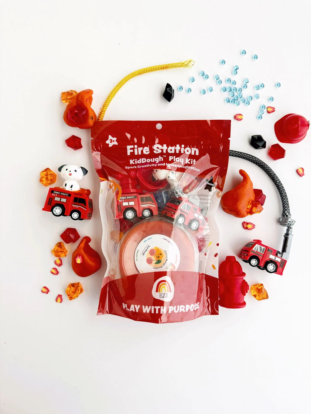 Fire Station (Cherry Mango) Sensory Play Dough Kit