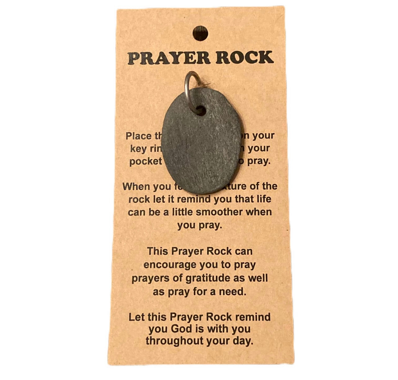 Prayer Rock Keychain