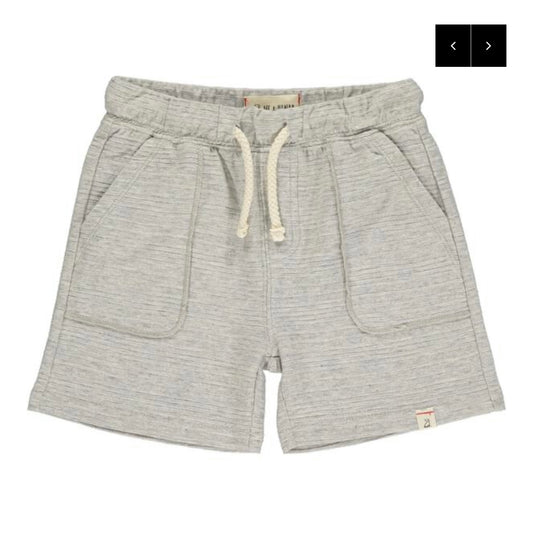Grey Ribbed Shorts